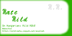 mate mild business card