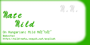 mate mild business card